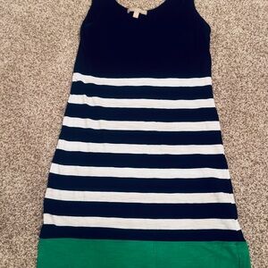 Banana Republic XS Cotton Striped Sleeveless Dress